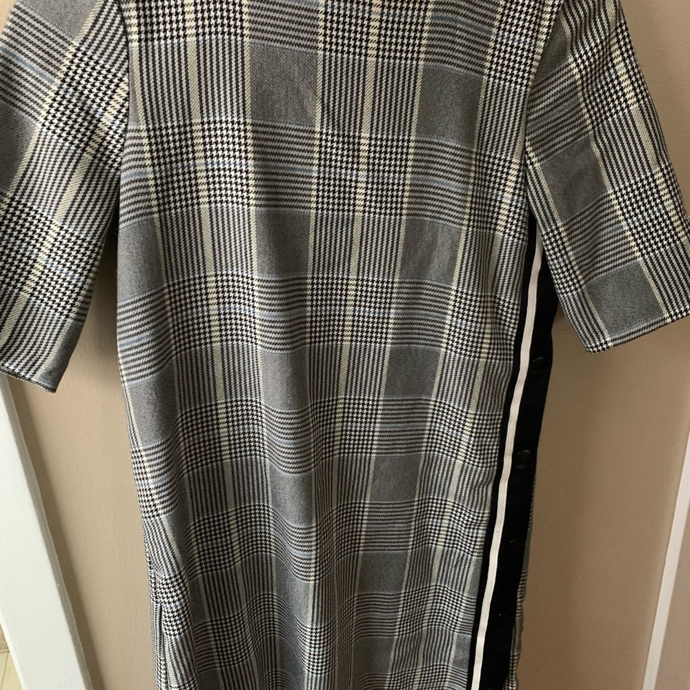 Zara plaid mini dress with side buttons - sporty